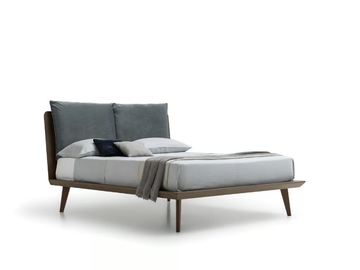 TALAK - Wooden double bed with cushions by Santalucia Mobili - view 2